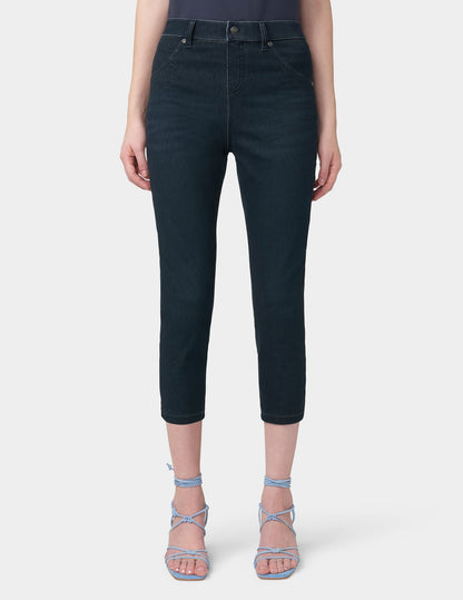 Hi-Rise Ultra Soft Denim Capri Legging - Midnight Rinse | Hue