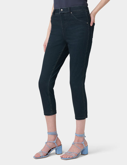 Hi-Rise Ultra Soft Denim Capri Legging - Midnight Rinse | Hue