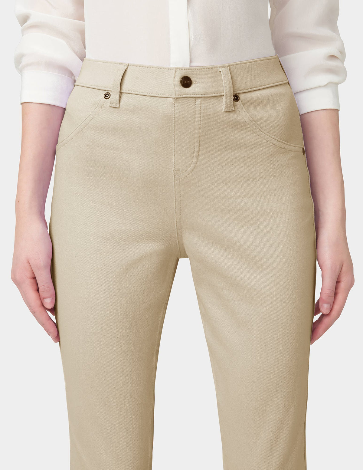 Hi-Rise Ultra Soft Denim Capri Legging - White Pepper | Hue