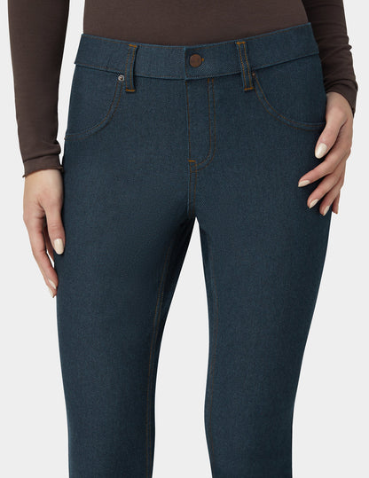 Essential Denim Mid-Rise Capri - Deep Indigo Wash | Hue
