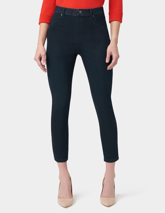 Ultra Soft Denim High Waist Skimmer - Black Indigo Wash | Hue