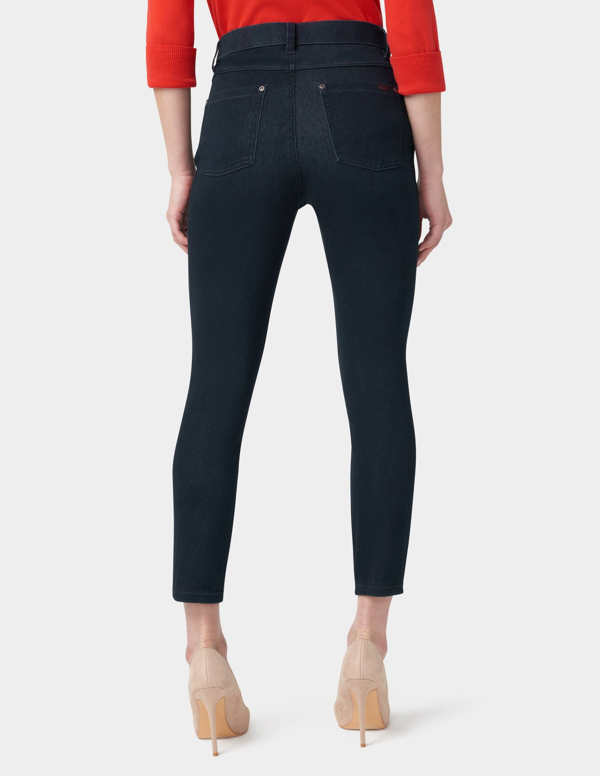 Ultra Soft Denim High Waist Skimmer - Black Indigo Wash | Hue