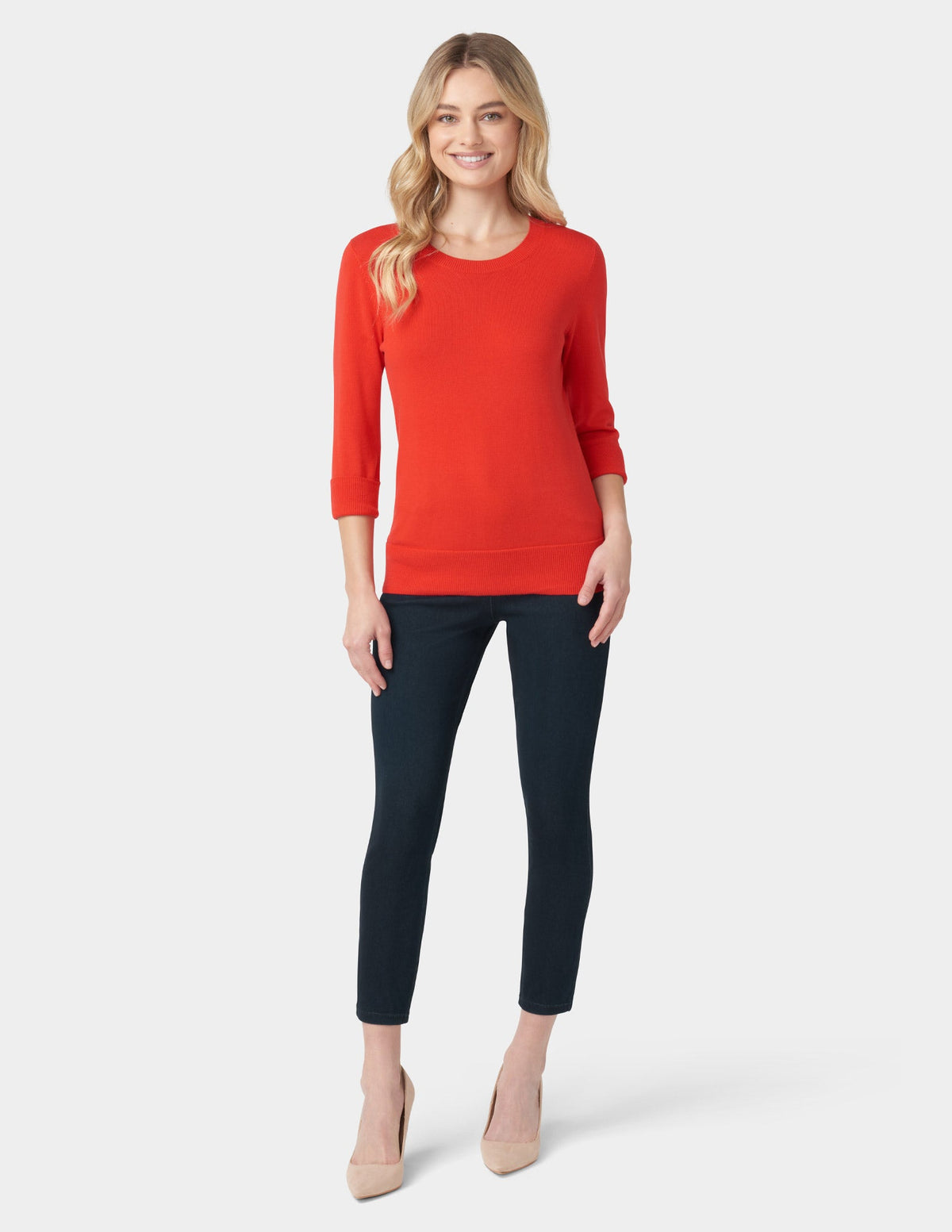 Ultra Soft Denim High Waist Skimmer - Black Indigo Wash | Hue