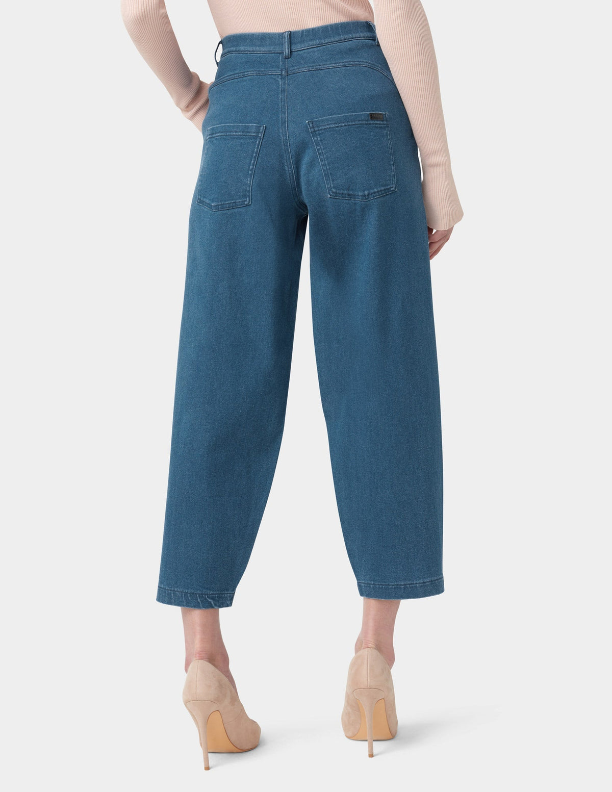 Denim Barrel Leg Skimmer - Medium Wash | Hue