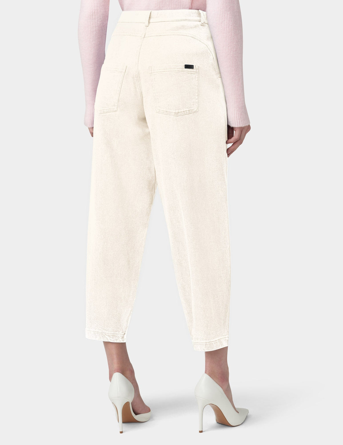 Denim Barrel Leg Skimmer - Off White | Hue
