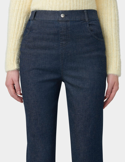 Cuffed Denim Skimmer - Dark Rinse Wash | Hue
