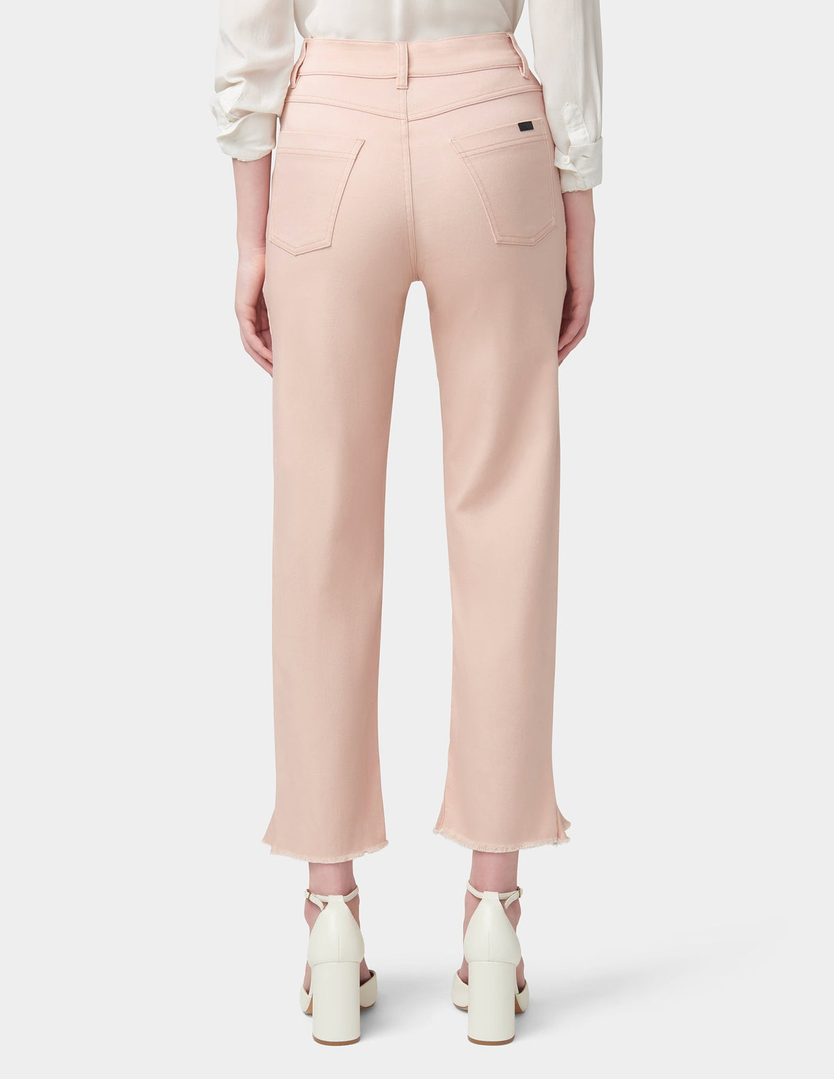 Ruffle Hem Denim Skimmer - Pale Blush | Hue