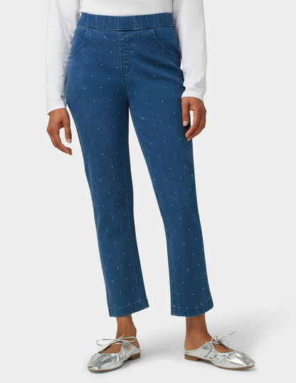 Rhinestone Cowgirl Denim Pant - Dark Rinse Wash | Hue