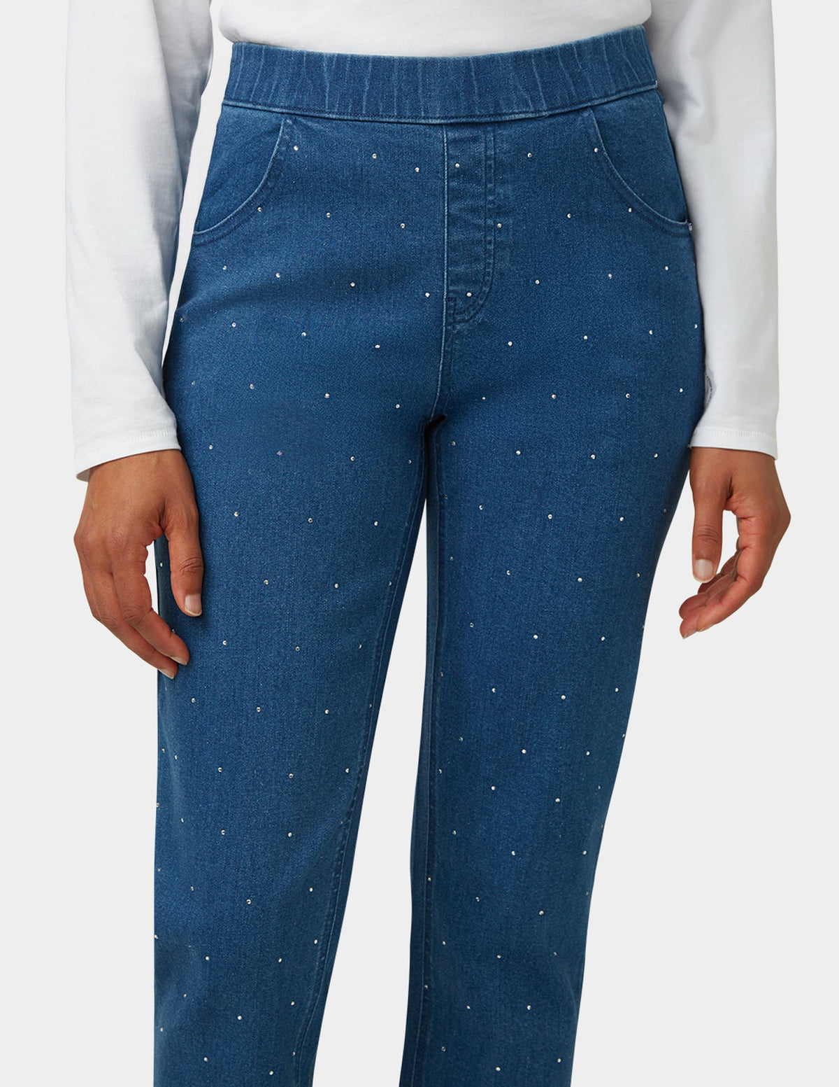 Rhinestone Cowgirl Denim Pant - Dark Rinse Wash | Hue