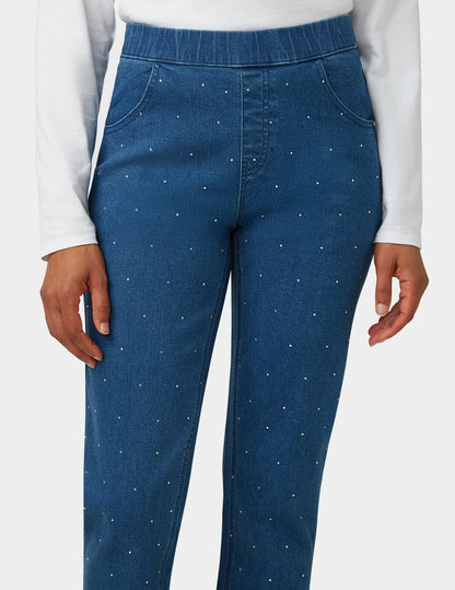 Rhinestone Cowgirl Denim Pant - Dark Rinse Wash | Hue