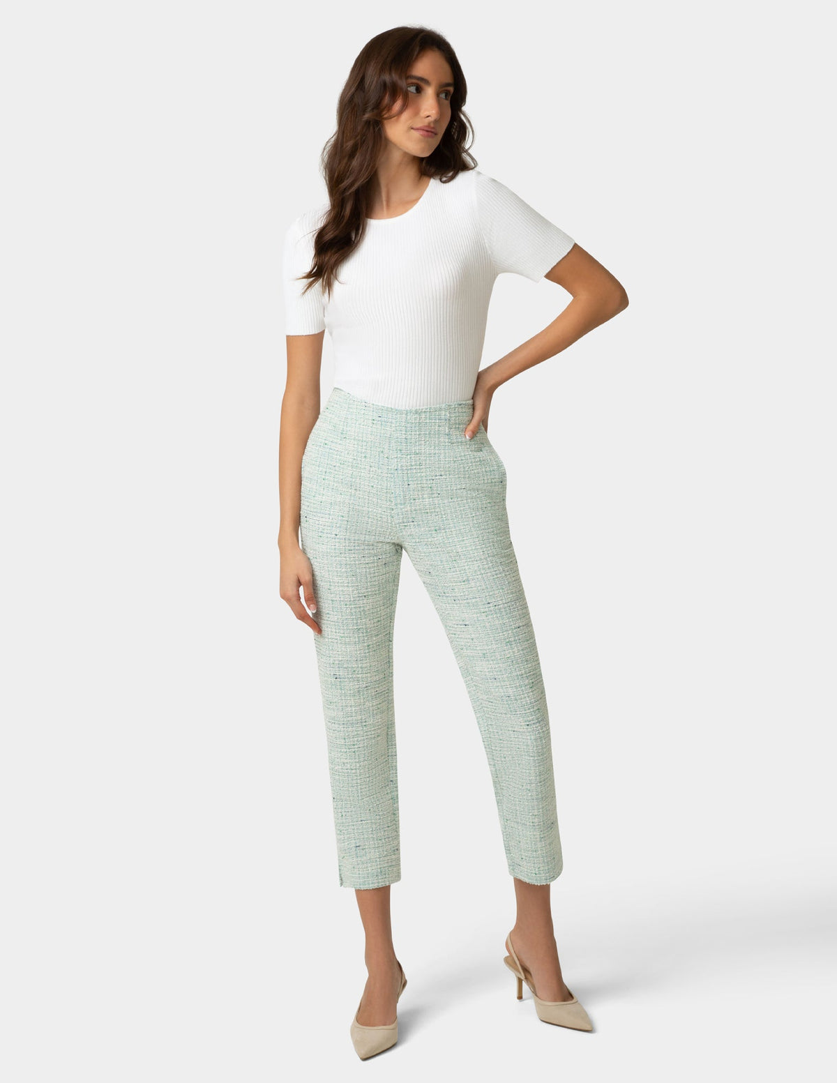 Stretch Boucle Skimmer - Mint | Hue