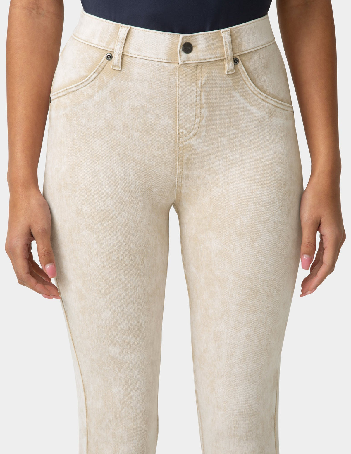 Ultra Soft Denim High Waist Skimmer - Oatmeal Acid Wash | Hue