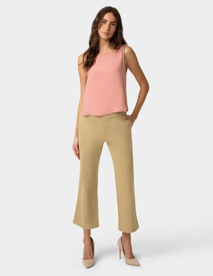Ultra Stretch Chino Kick Flare Pant - Tannin | Hue