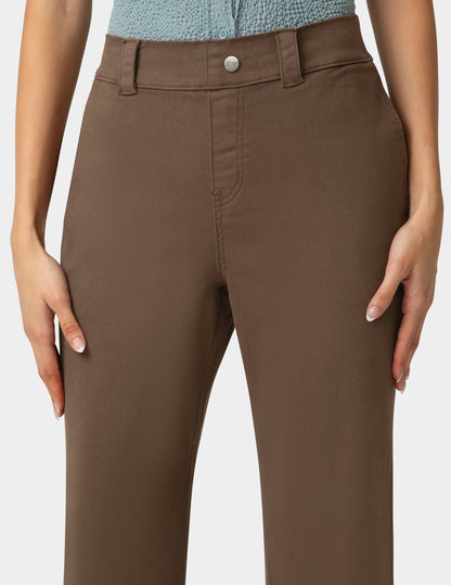 Ultra Stretch Chino Kick Flare Pant - Shaved Chocolate | Hue