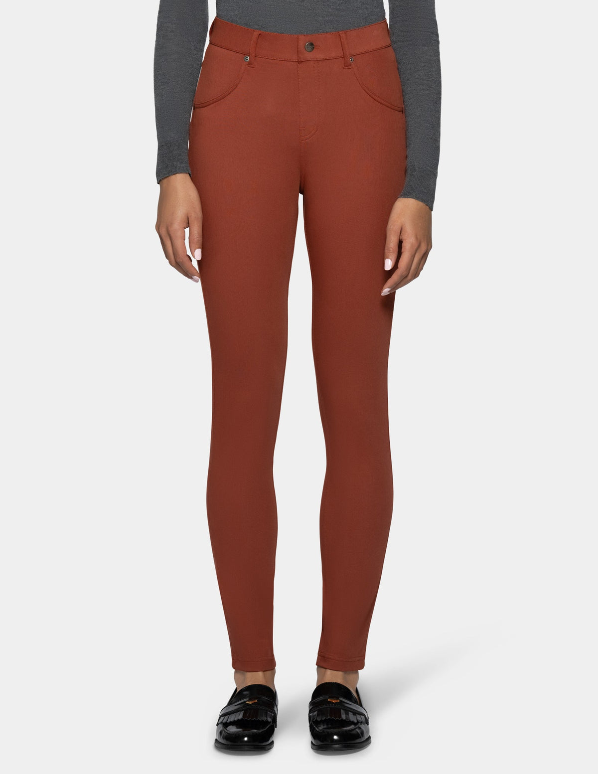 Ultra Soft Denim Legging - Brick | Hue