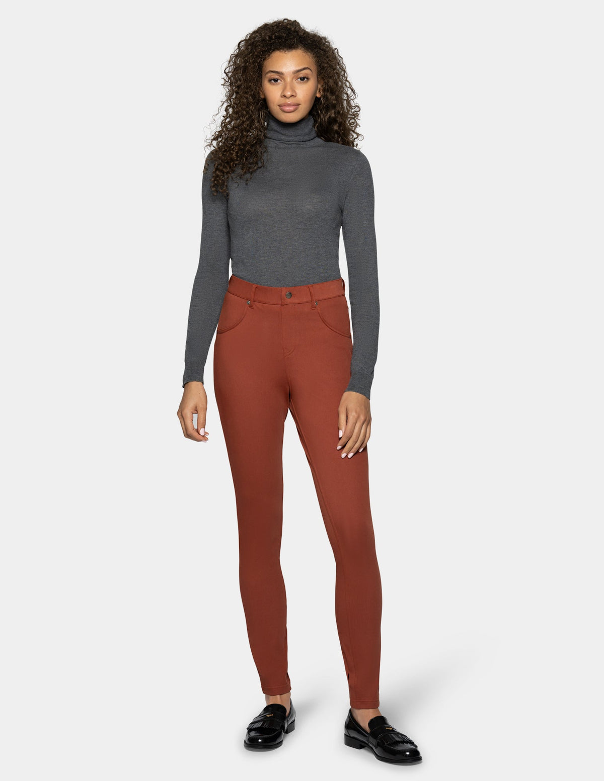 Ultra Soft Denim Legging - Brick | Hue