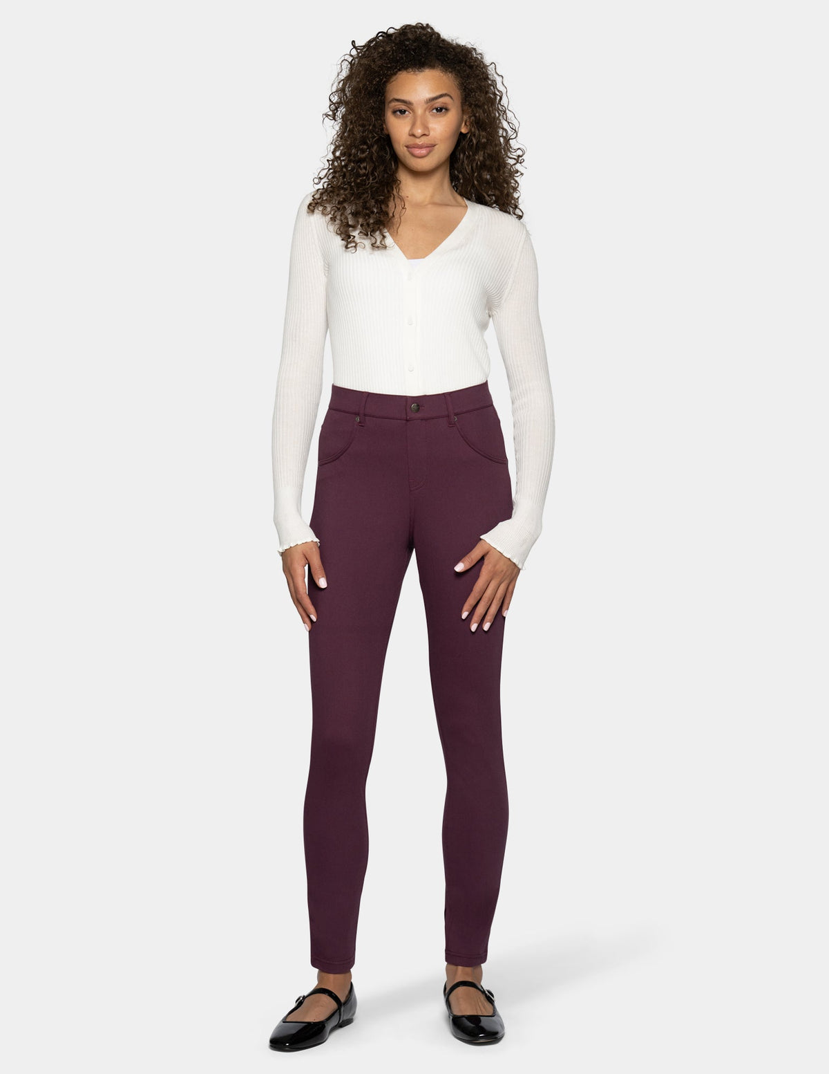 Ultra Soft Denim Legging - Mauve Wine | Hue