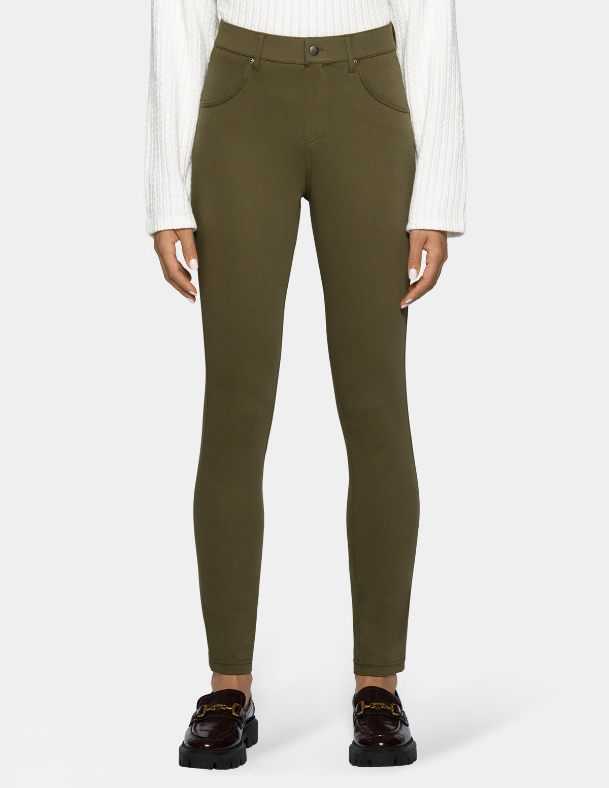 Ultra Soft Denim Legging - Dark Olive | Hue