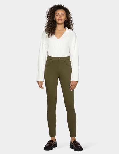 Ultra Soft Denim Legging - Dark Olive | Hue