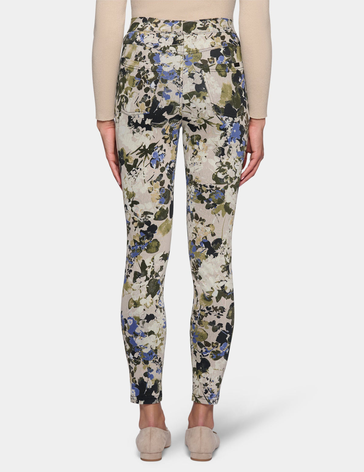 Fall Blossom Denim Legging - Ivory Multi | Hue