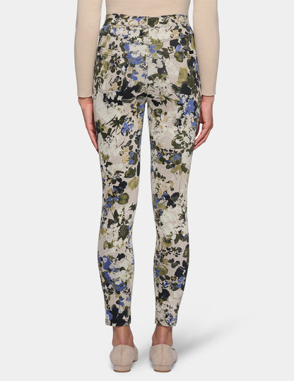 Fall Blossom Denim Legging - Ivory Multi | Hue
