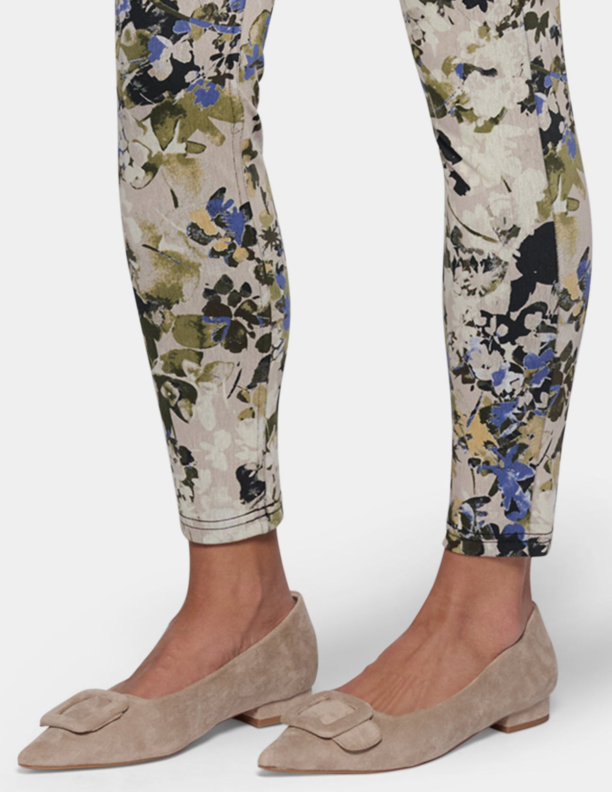 Fall Blossom Denim Legging - Ivory Multi | Hue