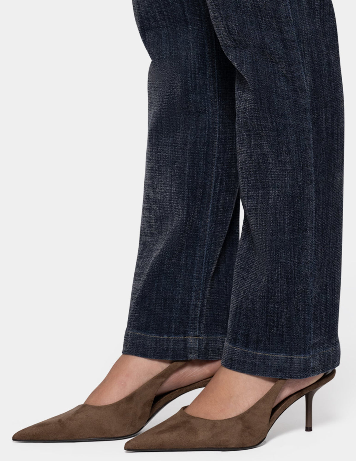 Hi-Rise Chenille Denim Pant - Dark Denim | Hue