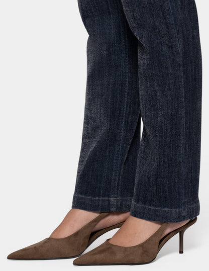 Hi-Rise Chenille Denim Pant - Dark Denim | Hue