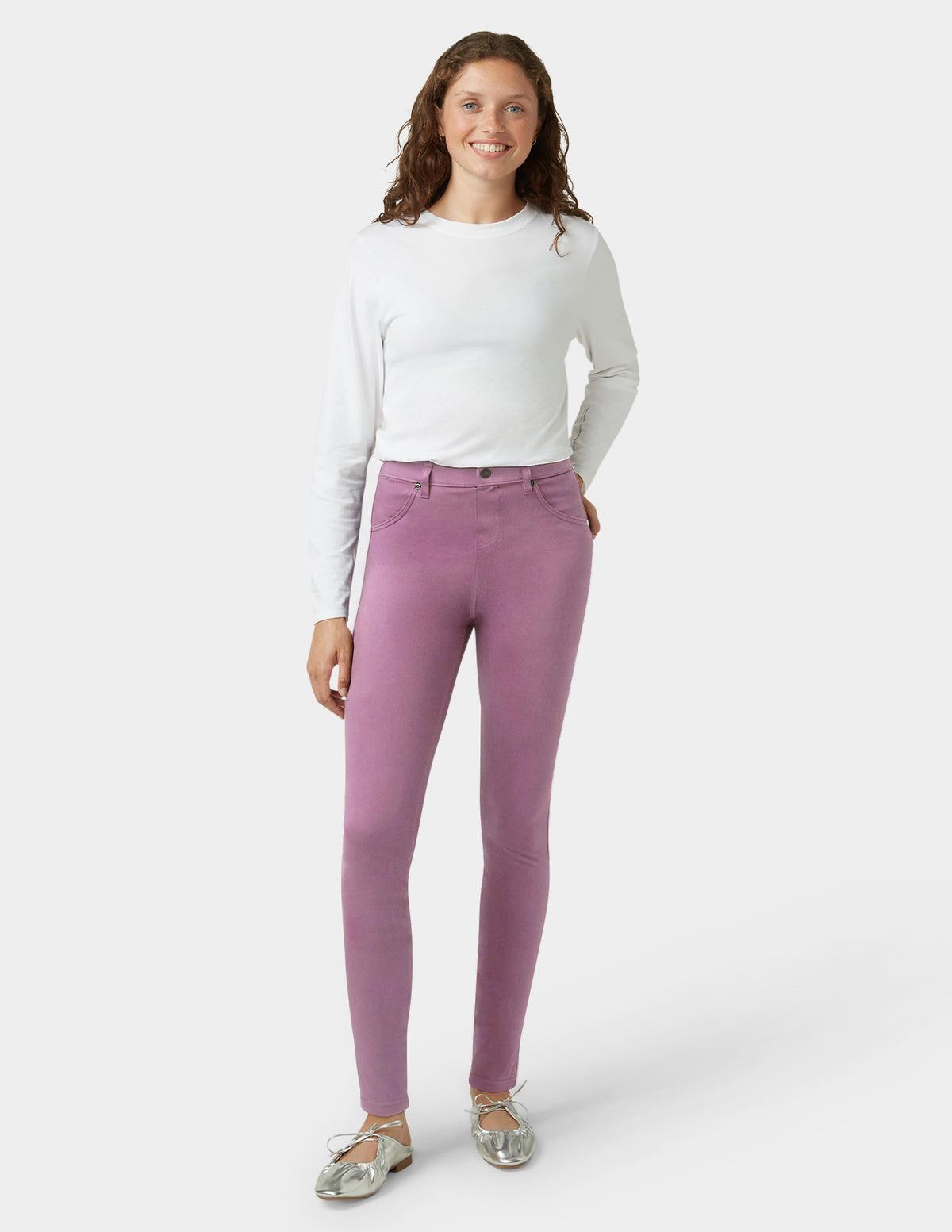Ultra Soft Denim Legging - Mauve Orchid | Hue