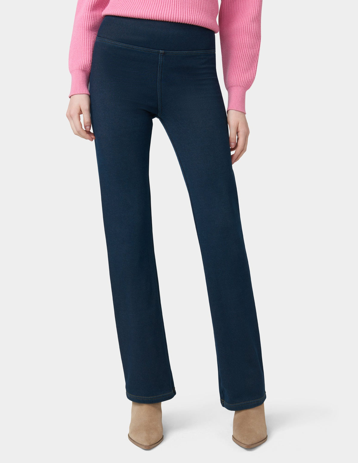 Plush Lined Denim Bootcut Legging - Midnight Rinse | Hue