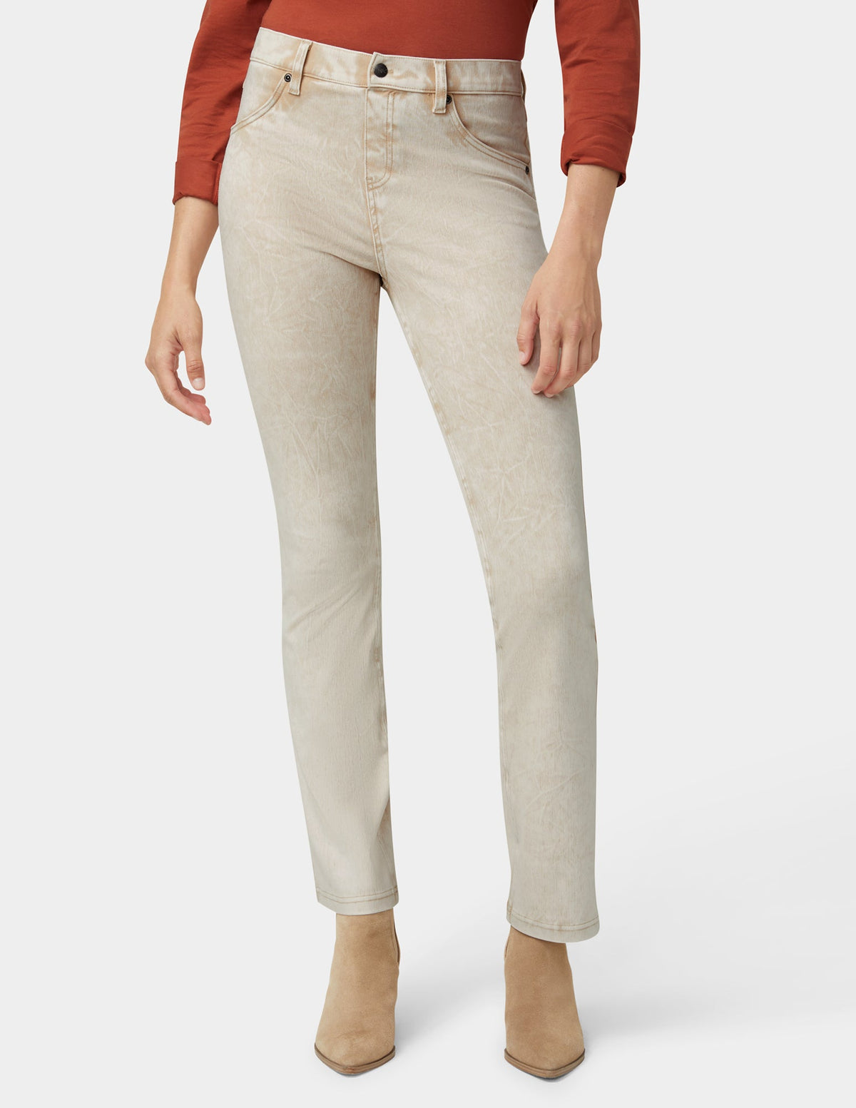 Ultra Soft Denim Baby Bootcut - Oatmeal Acid Wash | Hue