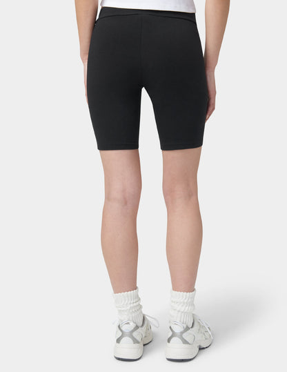 Hi Waist Blackout Cotton Bike Shorts - Black | Hue