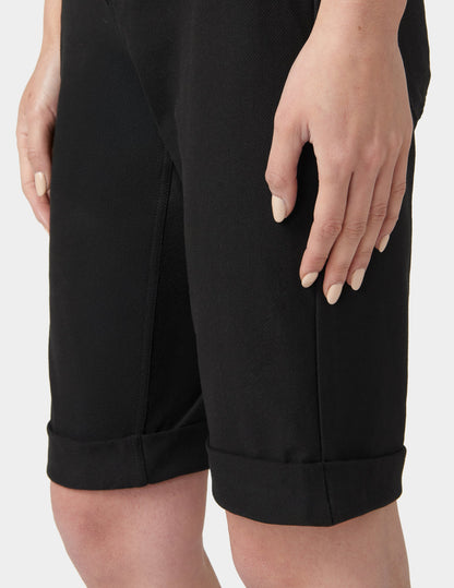 Cuffed Essential Denim Short - Black | Hue
