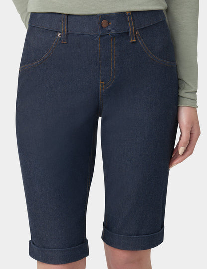 Cuffed Essential Denim Short - Deep Indigo Wash | Hue