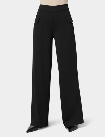 Ponte Wide Leg Pant - Black | Hue