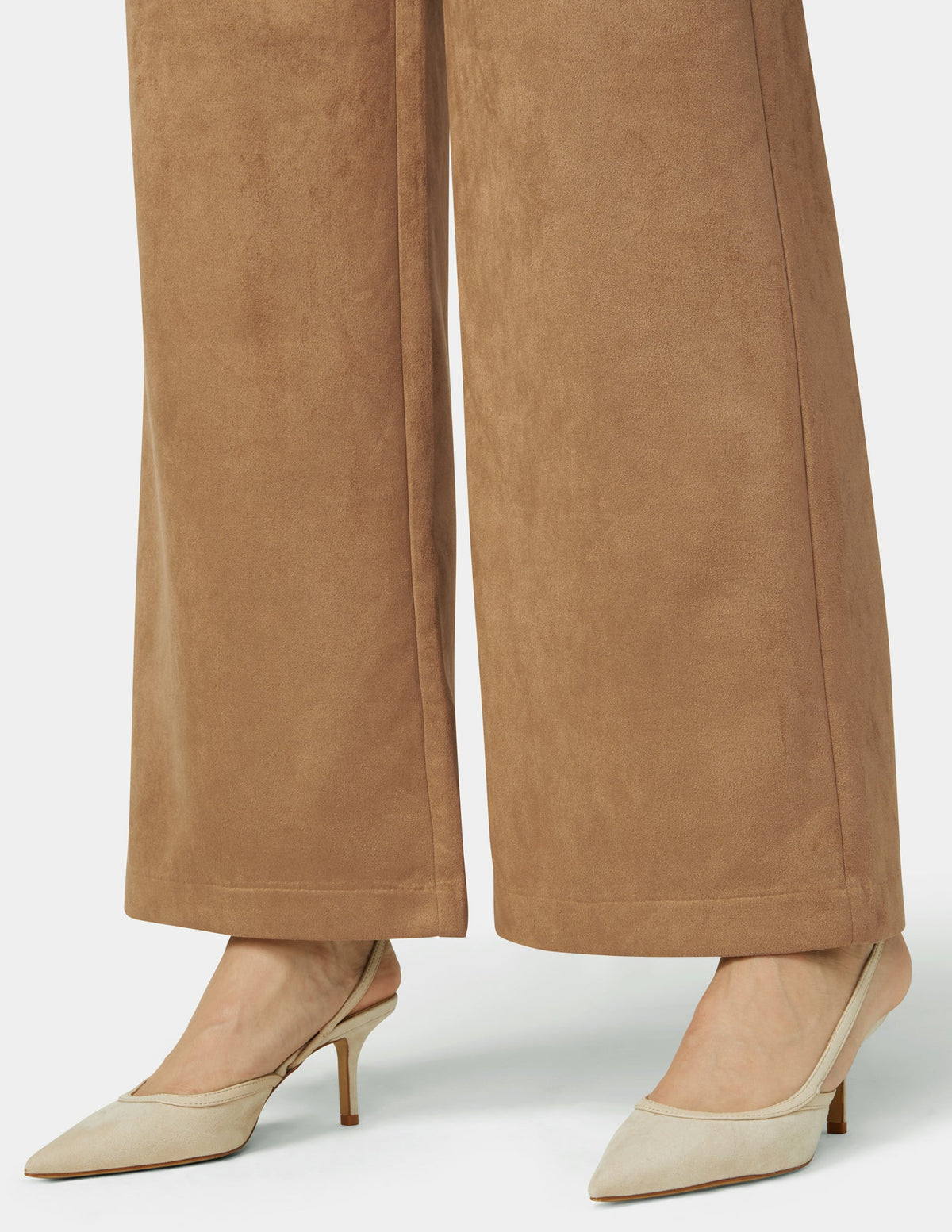 Suede Wide Leg Pant - Tobacco Brown | Hue