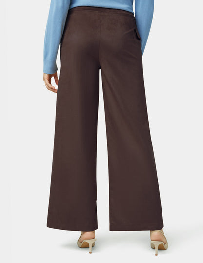Suede Wide Leg Pant - Coffee Bean | Hue