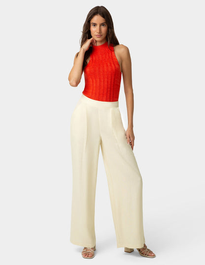Coastal Linen Palazzo Pant - Ecru | Hue