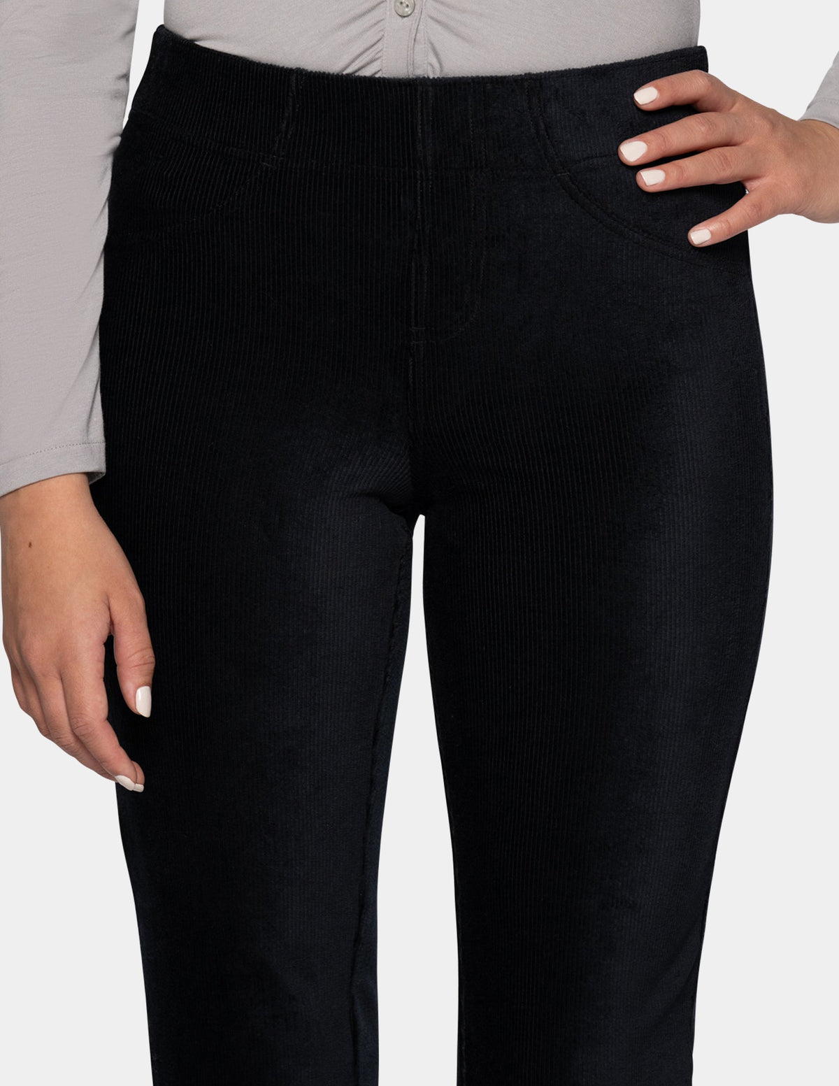 Classic Corduroy Pant - Black | Hue