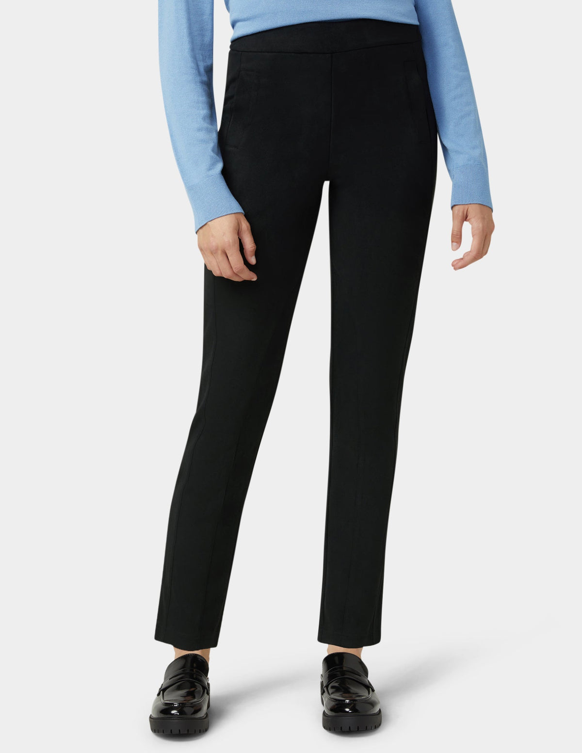 Ride or Die Suede Pull-On Pant - Black | Hue