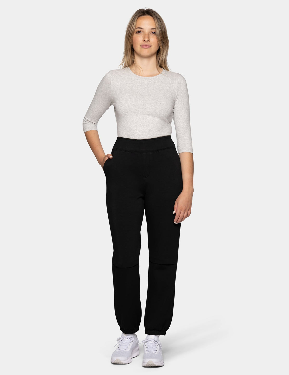 Jetset Jersey Hi-Rise Jogger - Black | Hue