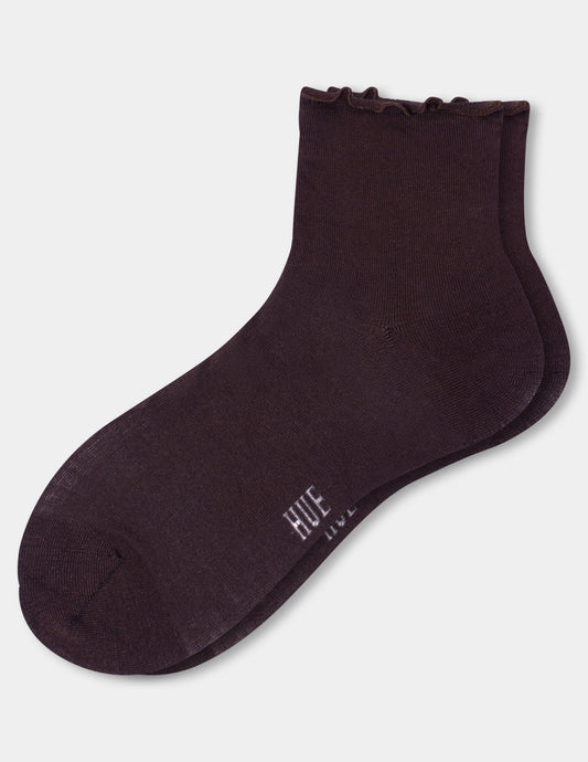 Ruffle Edge Ankle Sock - Java | Hue