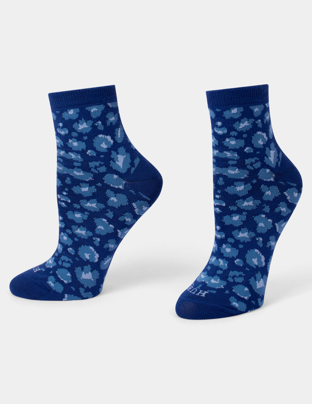 Super Soft Shorty Sock 3 Pair Pack - Blue Leopard | Hue