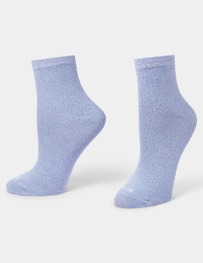 Super Soft Shorty Sock 3 Pair Pack - Blue Leopard | Hue