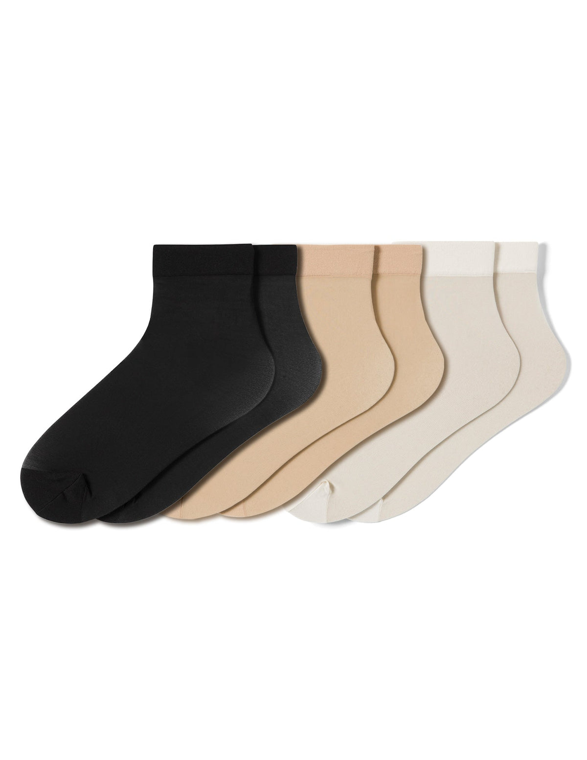 Sheer Anklet 3 Pair Pack - Asst | Hue