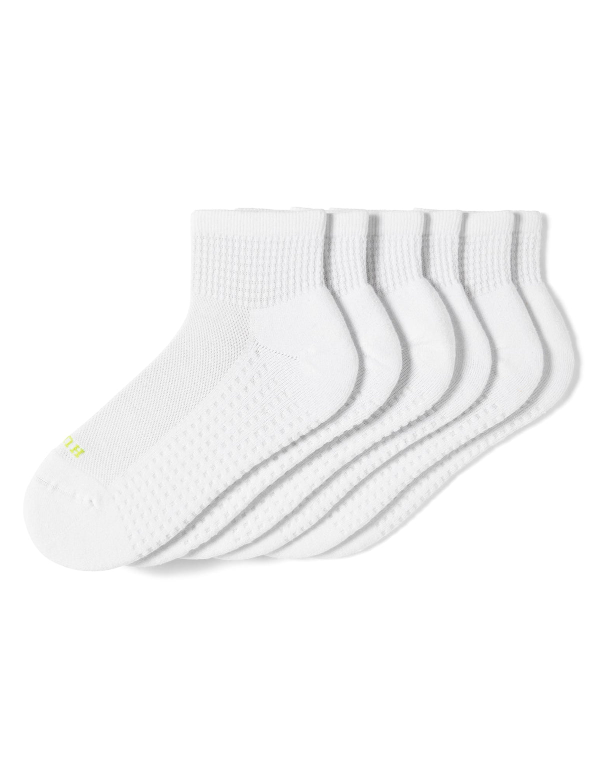Air Cushion Quarter Top Socks 3 Pair Pack - White | Hue