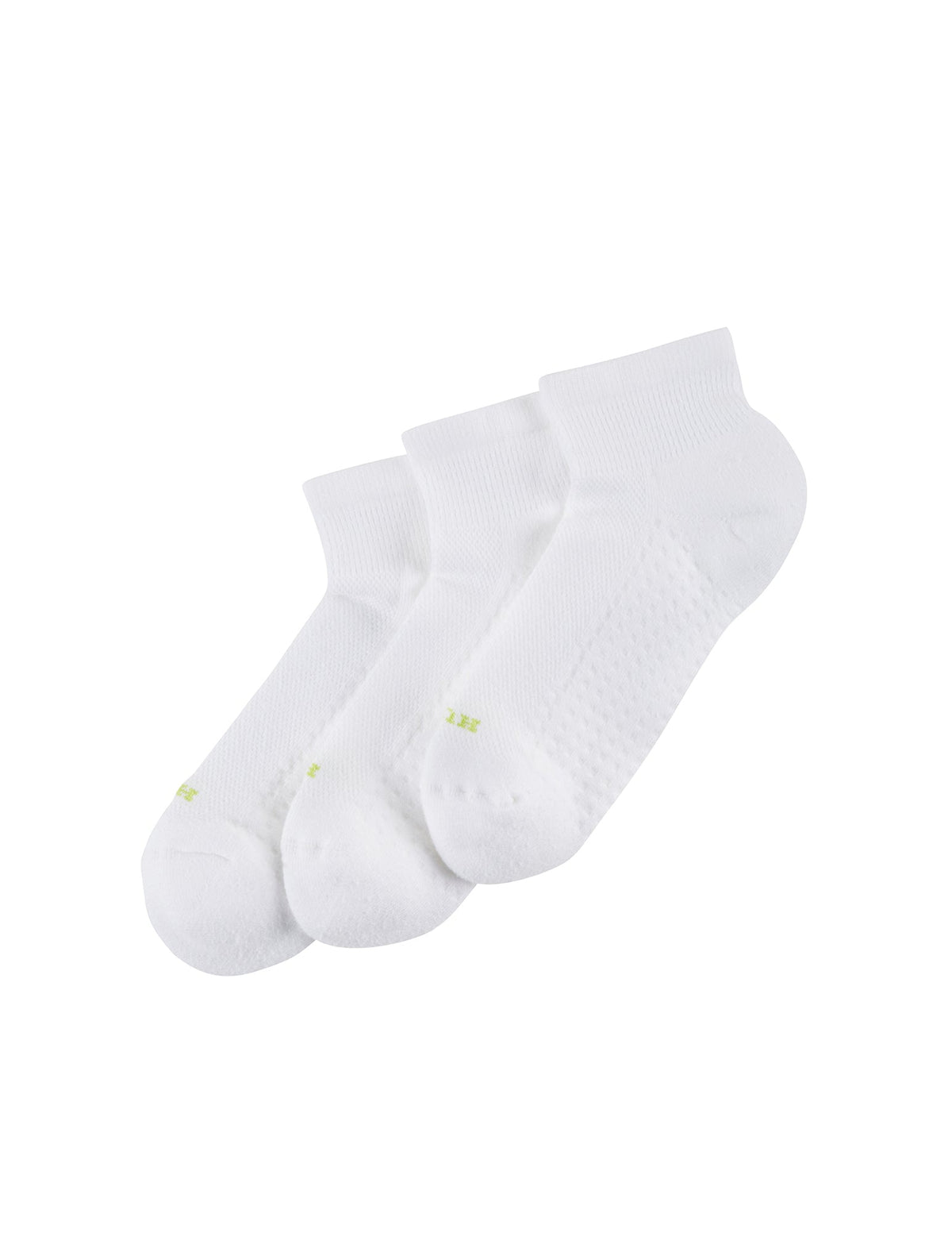 Air Cushion Quarter Top Socks 3 Pair Pack - White | Hue