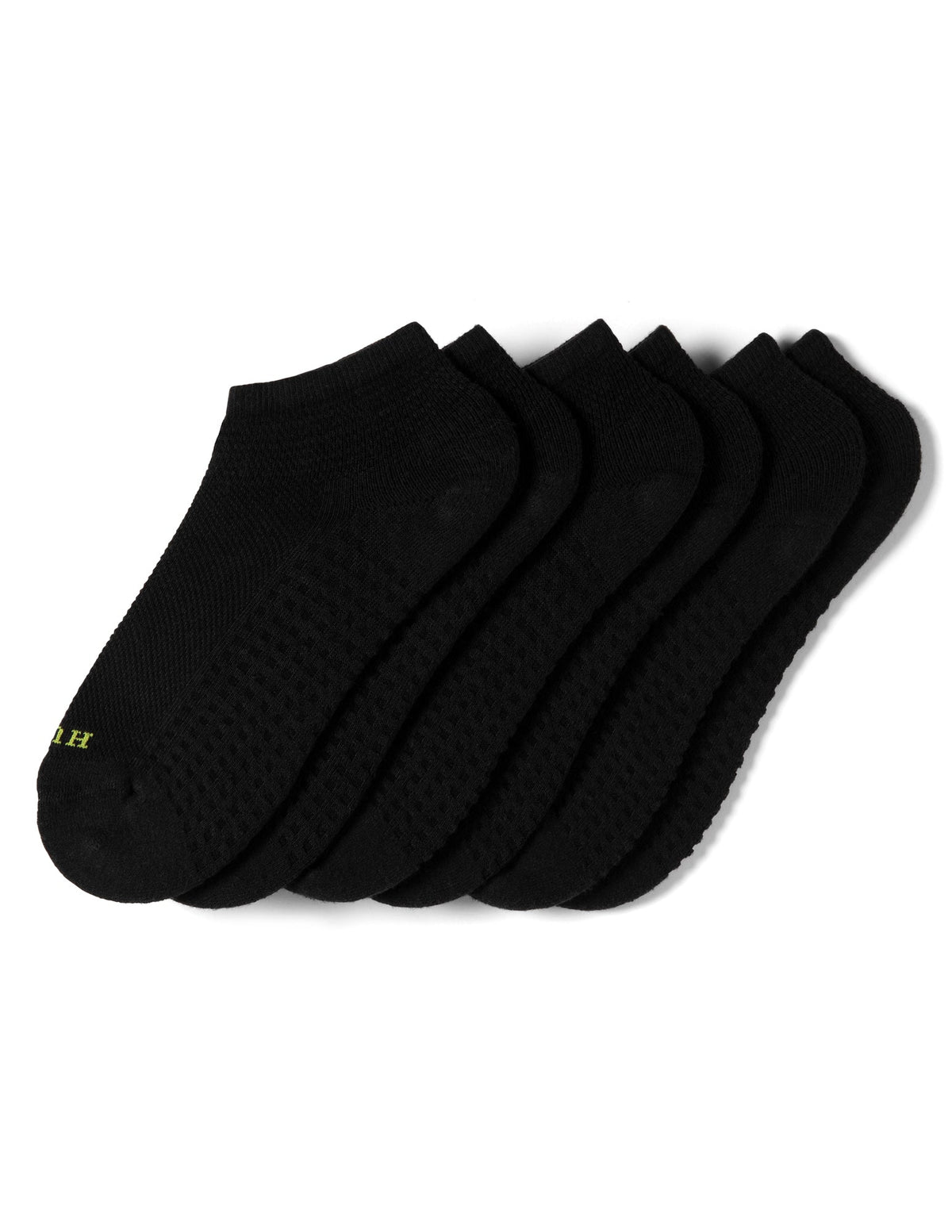 Air Cushion Quarter Top Socks 3 Pair Pack - Black | Hue