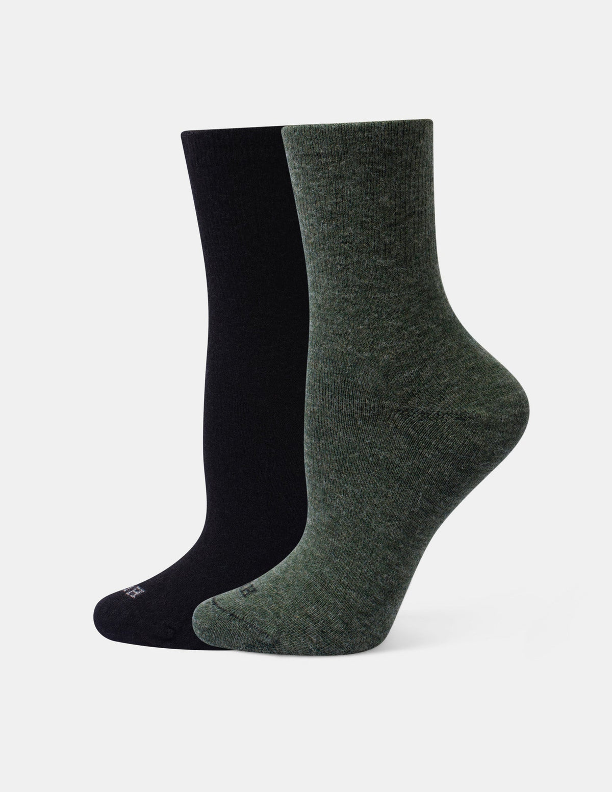 Wool Blend Mini Crew 2 Pair Pack - Olive | Hue