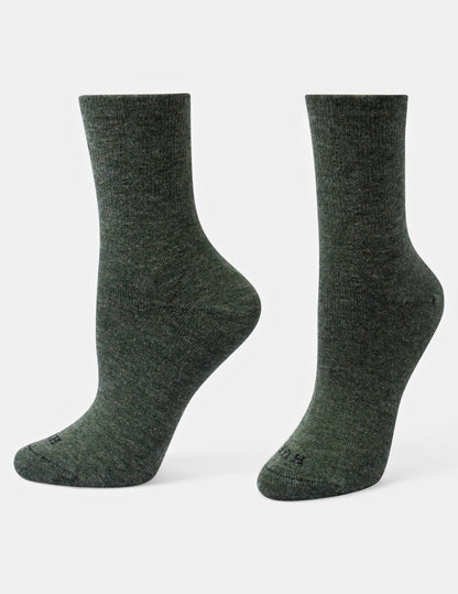 Wool Blend Mini Crew 2 Pair Pack - Olive | Hue